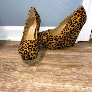 Leopard Print Wedges